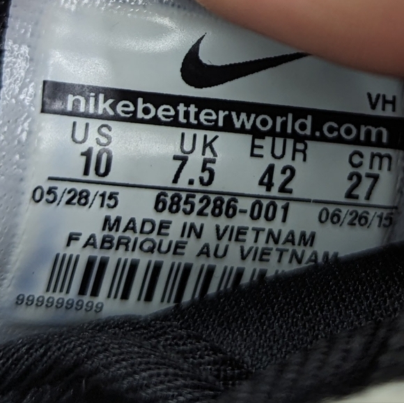 Nike Roshe Run Women 10 Gray Black Tribal Shoe Sneaker Felted Wool 685286-001 - Picture 9 of 12